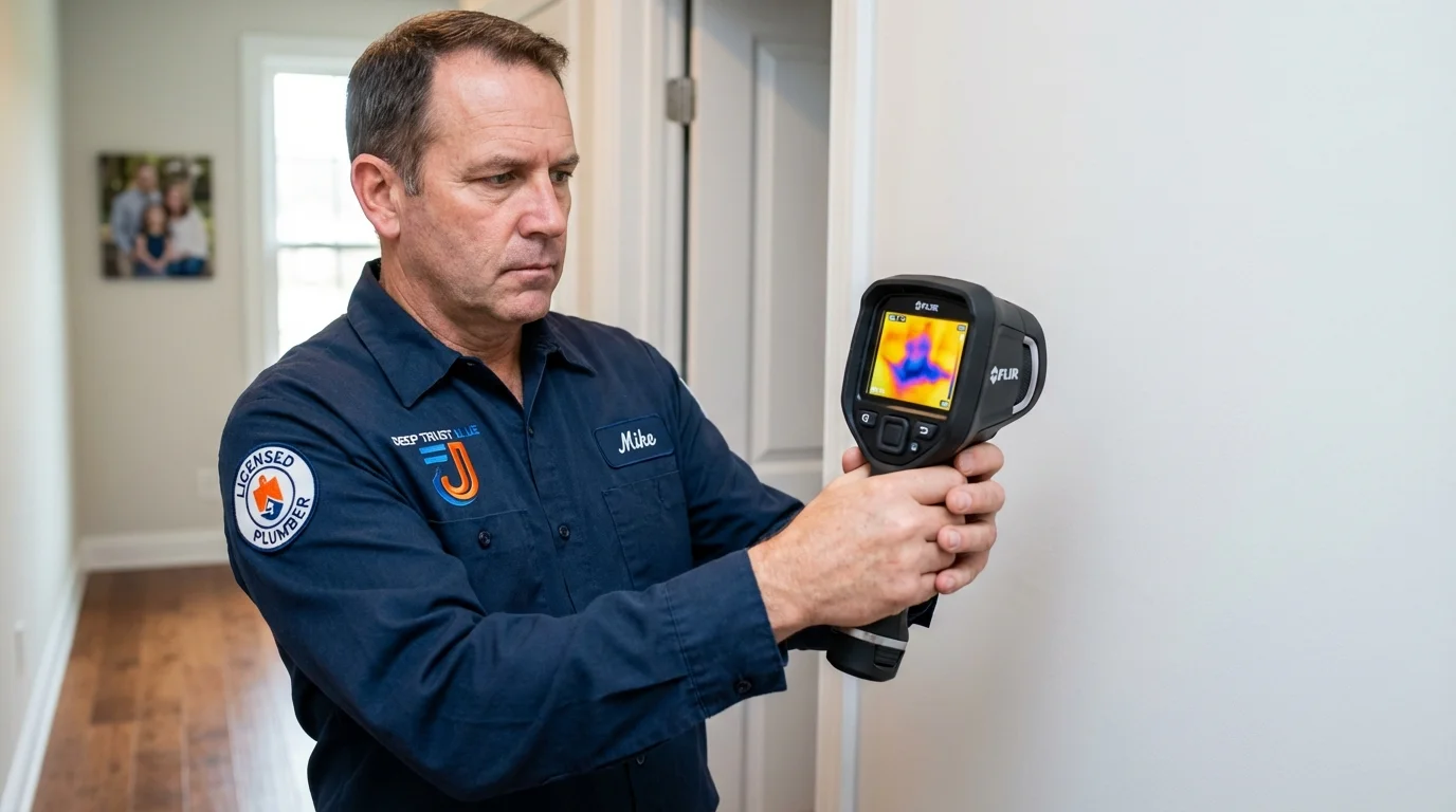 Thermal imaging leak detection by Johns Plumbing LLC in Birch Run